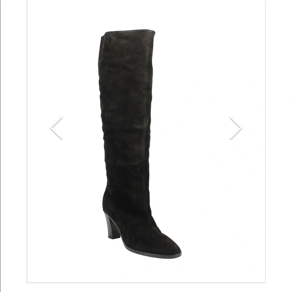 Vince Black Over-the-Knee Suede Boots